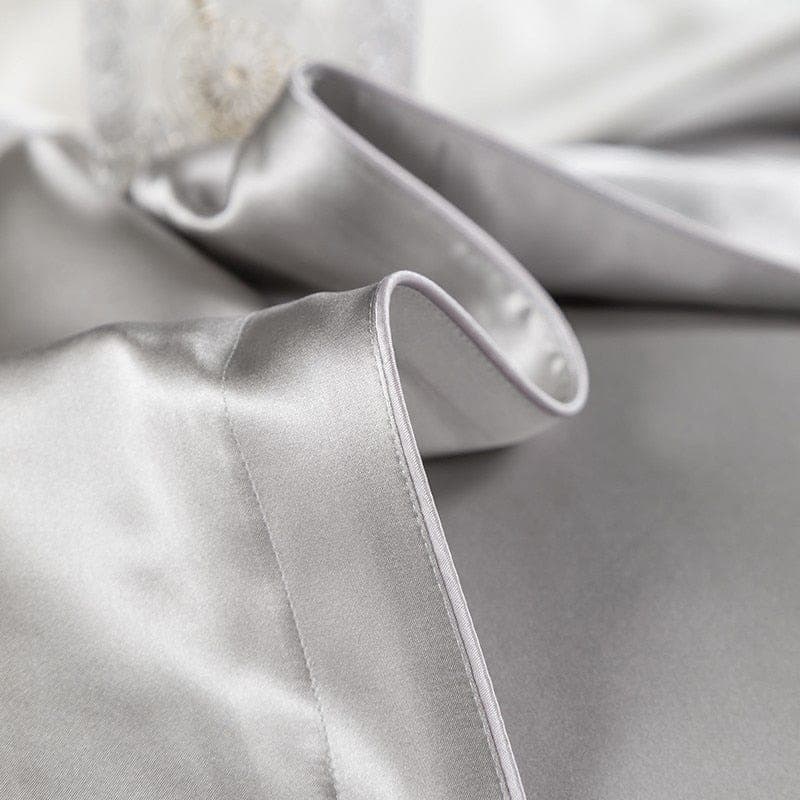 Hair & Skin-Friendly Grey Mulberry Silk Bedding — 22-Momme Mulberry Silk, Queen | OEKO-TEX, Hypoallergenic — view 15