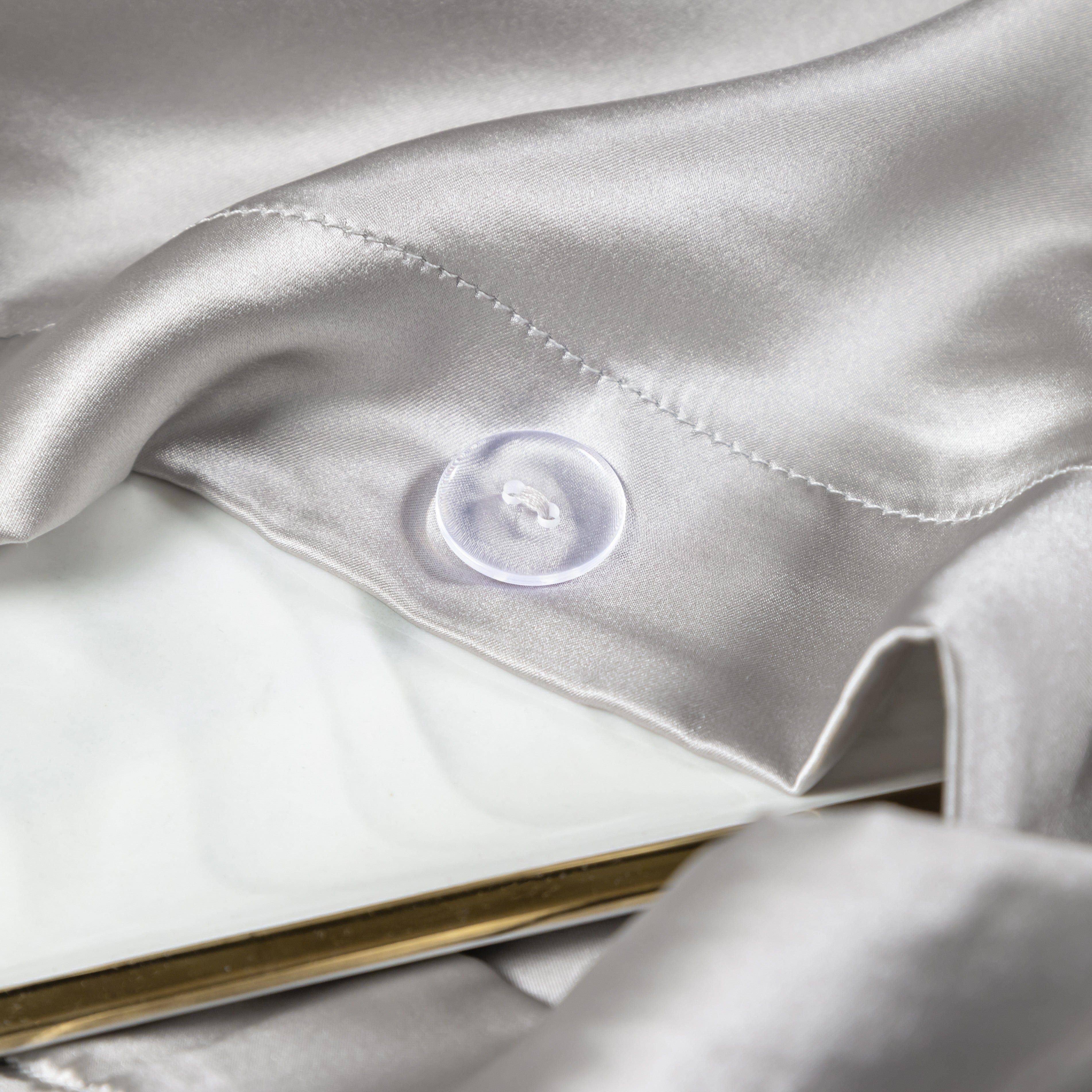 Hair & Skin-Friendly Grey Mulberry Silk Bedding — 22-Momme Mulberry Silk, Queen | OEKO-TEX, Hypoallergenic — view 16