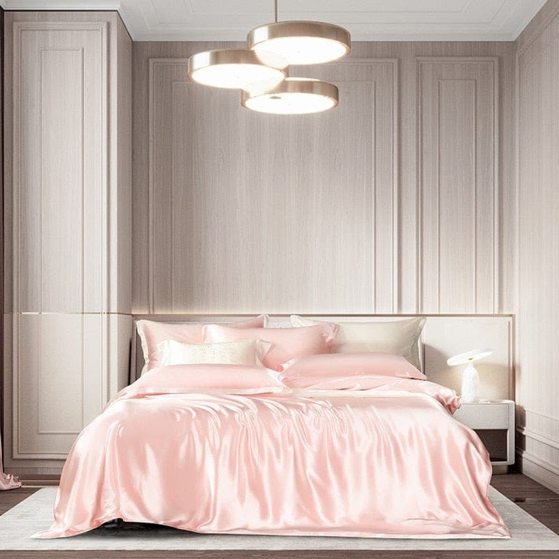 Hair & Skin-Friendly Pink Mulberry Silk Bedding — 22-Momme Mulberry Silk, Queen | OEKO-TEX, Hypoallergenic — view 2