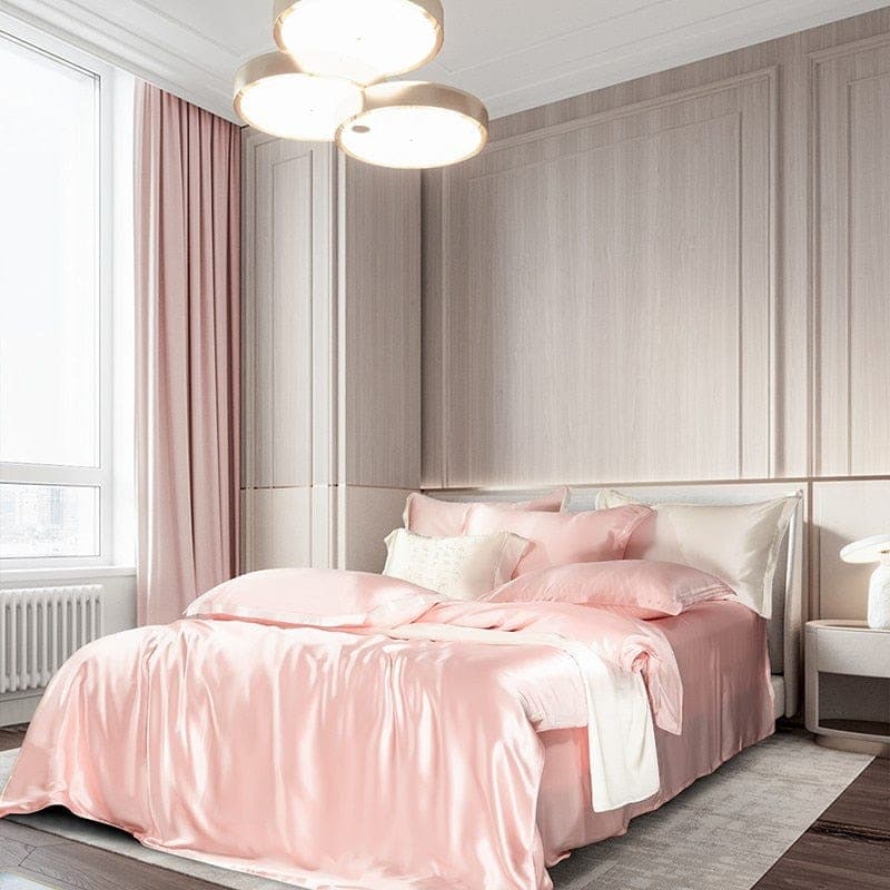 Hair & Skin-Friendly Pink Mulberry Silk Bedding — 22-Momme Mulberry Silk, Queen | OEKO-TEX, Hypoallergenic — view 3