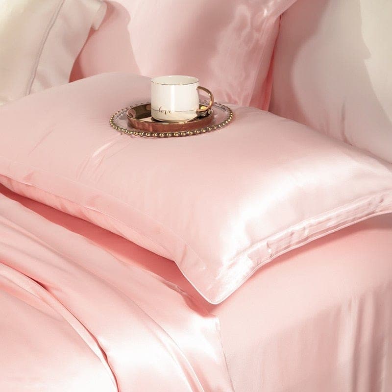 Hair & Skin-Friendly Pink Mulberry Silk Bedding — 22-Momme Mulberry Silk, Queen | OEKO-TEX, Hypoallergenic — view 9