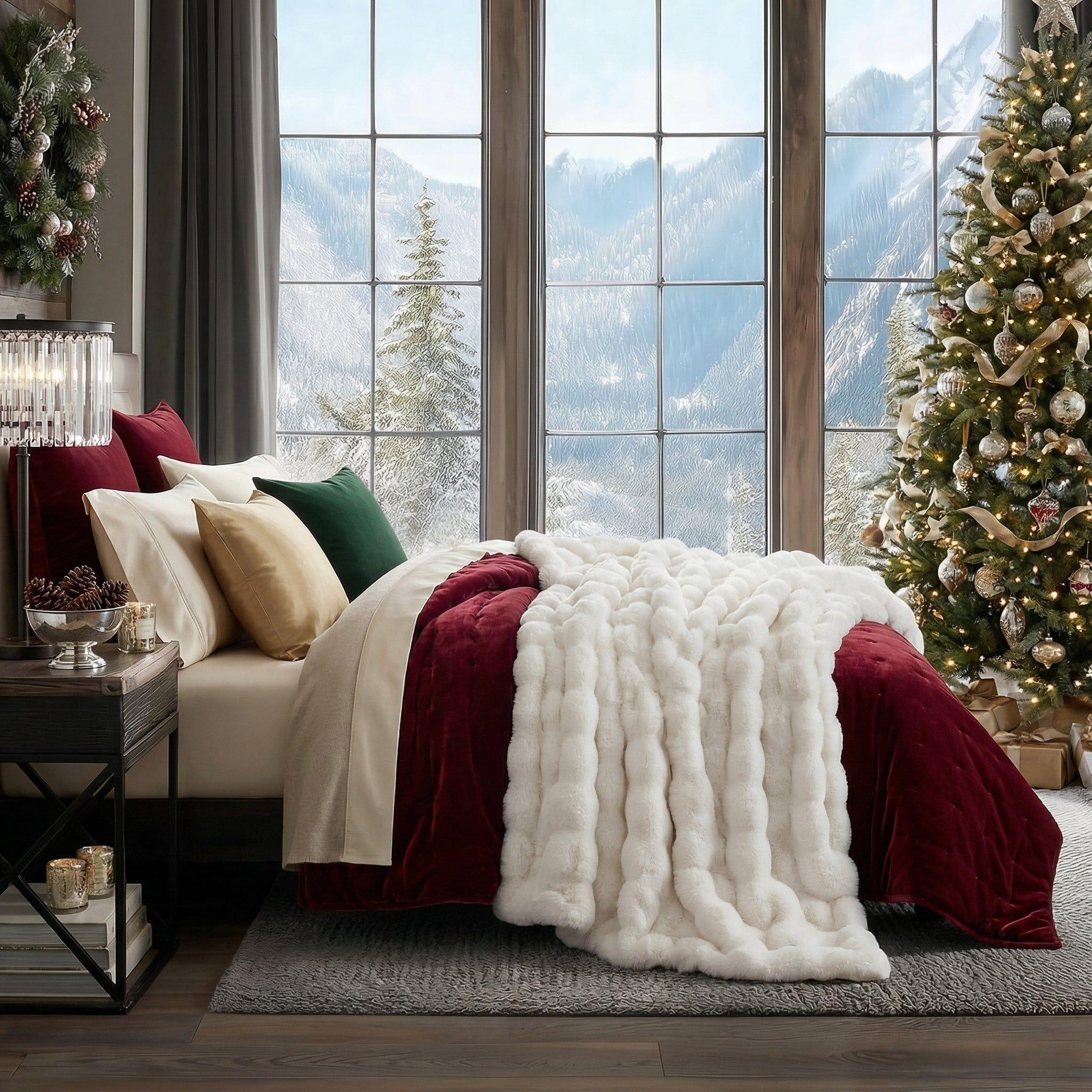 Cozy & Luxurious Rabbit Faux Fur Blanket — Faux Fur & Polyester, Queen | Machine Washable — view 3