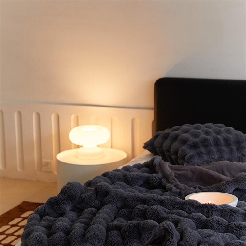 Cozy & Luxurious Rabbit Faux Fur Blanket — Faux Fur & Polyester, Queen | Machine Washable — view 17