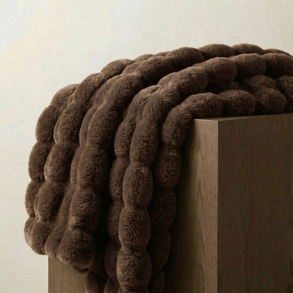 Cozy & Luxurious Rabbit Faux Fur Blanket — Faux Fur & Polyester, Queen | Machine Washable — view 28