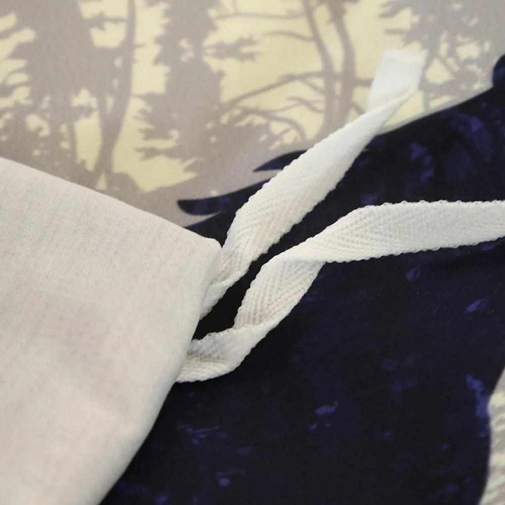 Lightweight & Breathable Reindeer Plaid Quilt Duvet Cover — Cotton-Polyester Blend, Queen 90x90in | OEKO-TEX, Machine Washable — view 5