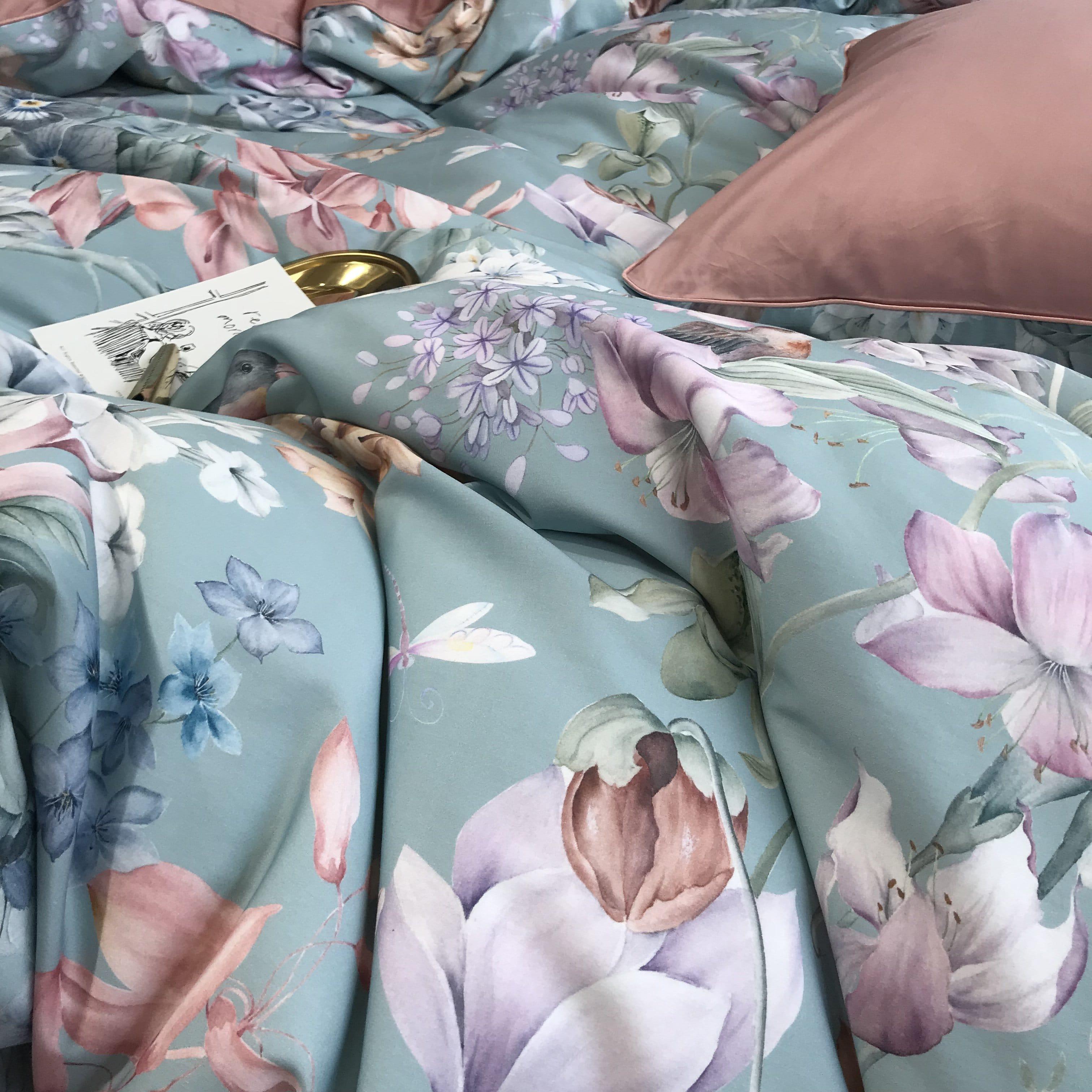 Sunset Blues Duvet Cover Set (Long-staple Sateen Cotton) — view 6