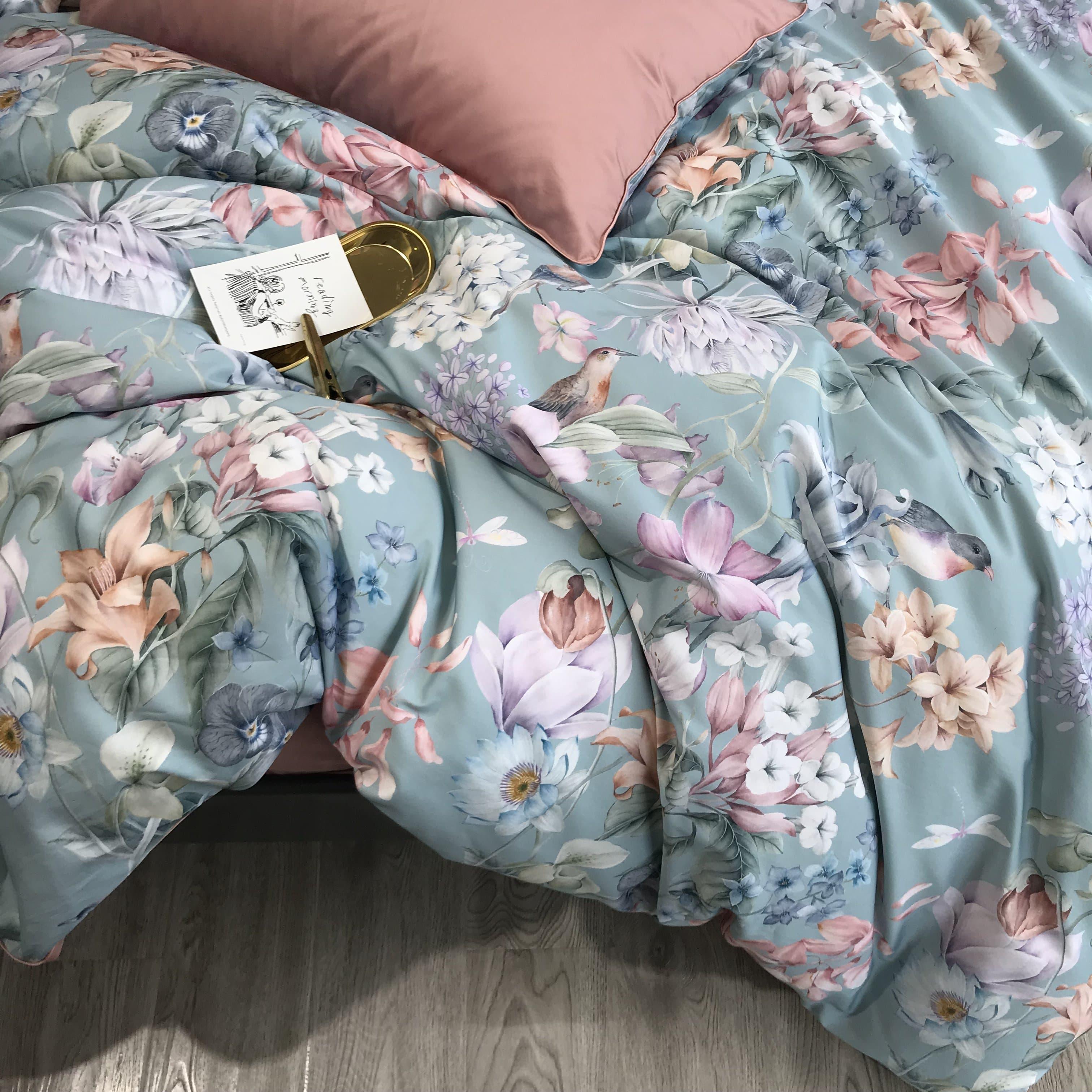 Sunset Blues Duvet Cover Set (Long-staple Sateen Cotton) — view 9
