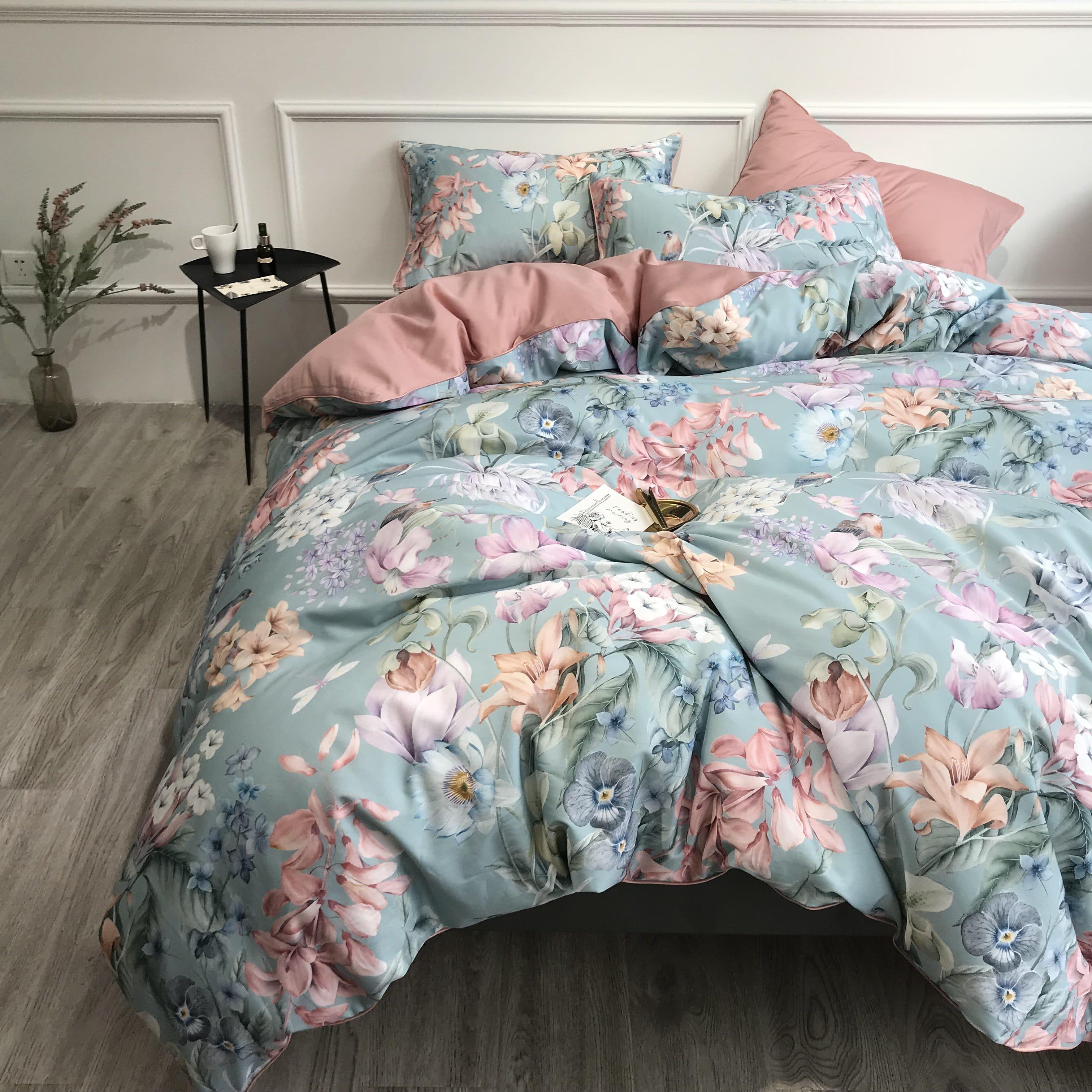 Sunset Blues Duvet Cover Set (Long-staple Sateen Cotton) — view 12