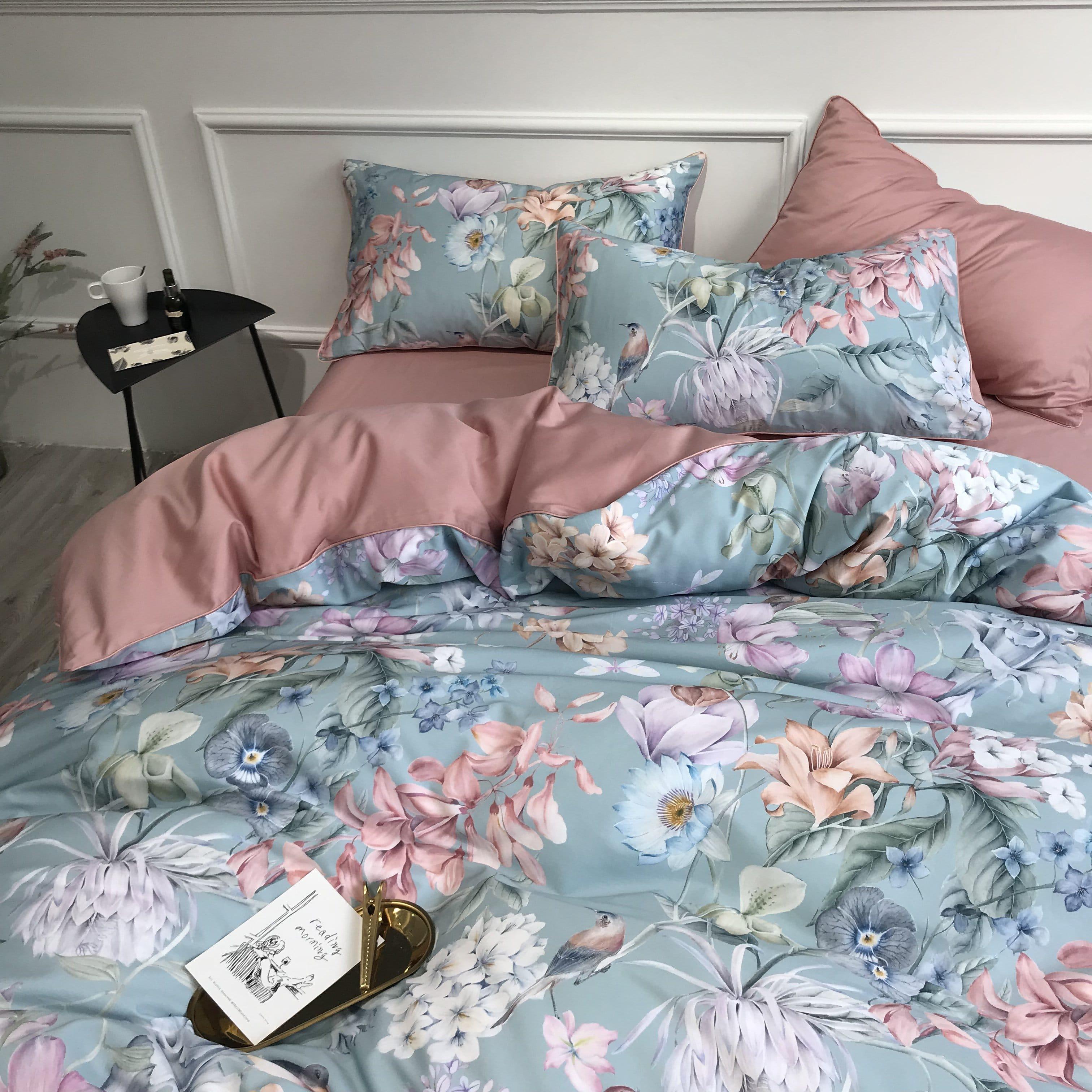 Sunset Blues Duvet Cover Set (Long-staple Sateen Cotton) — view 14