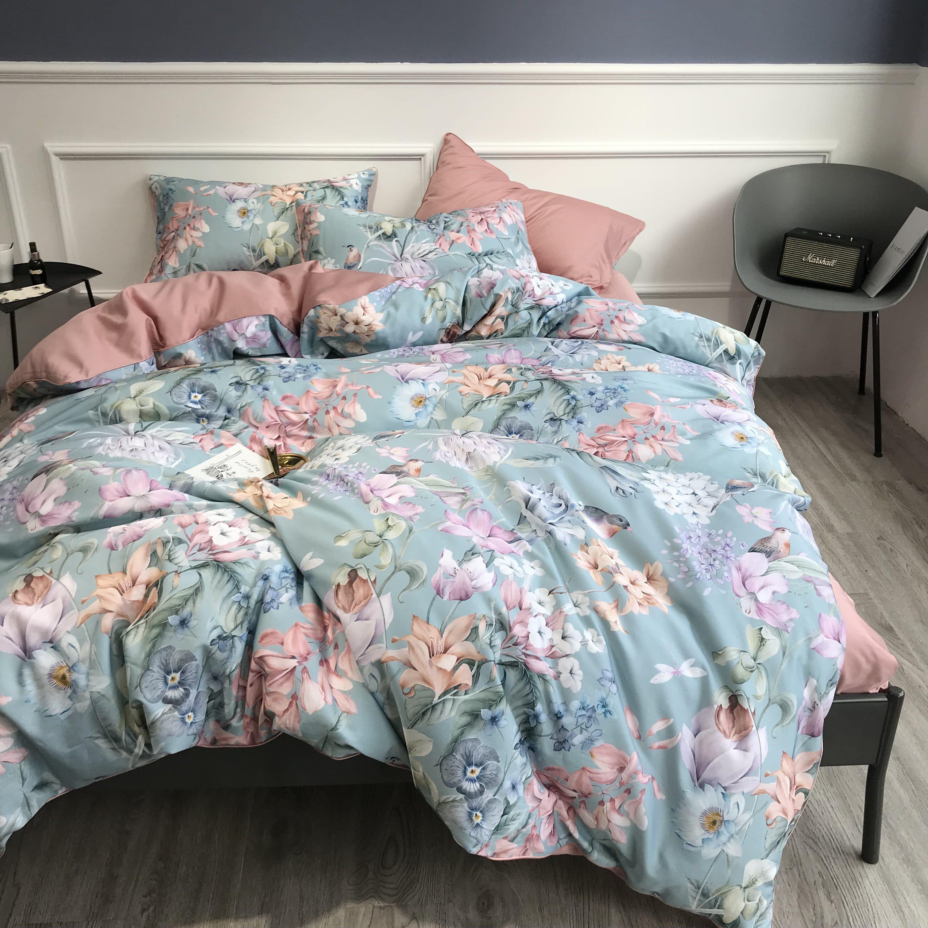 Sunset Blues Duvet Cover Set (Long-staple Sateen Cotton) — view 16