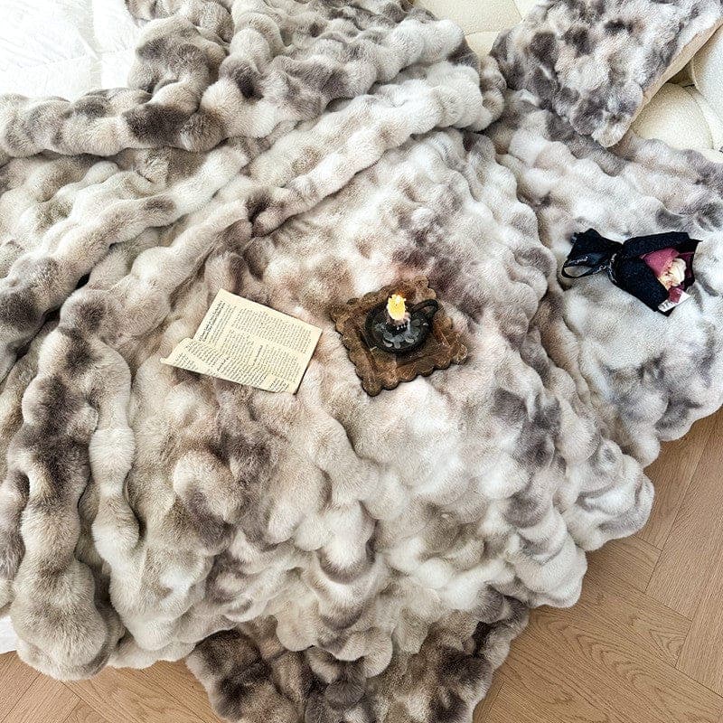 Tie Dye Rabbit Faux-Fur Blanket Throw — view 14