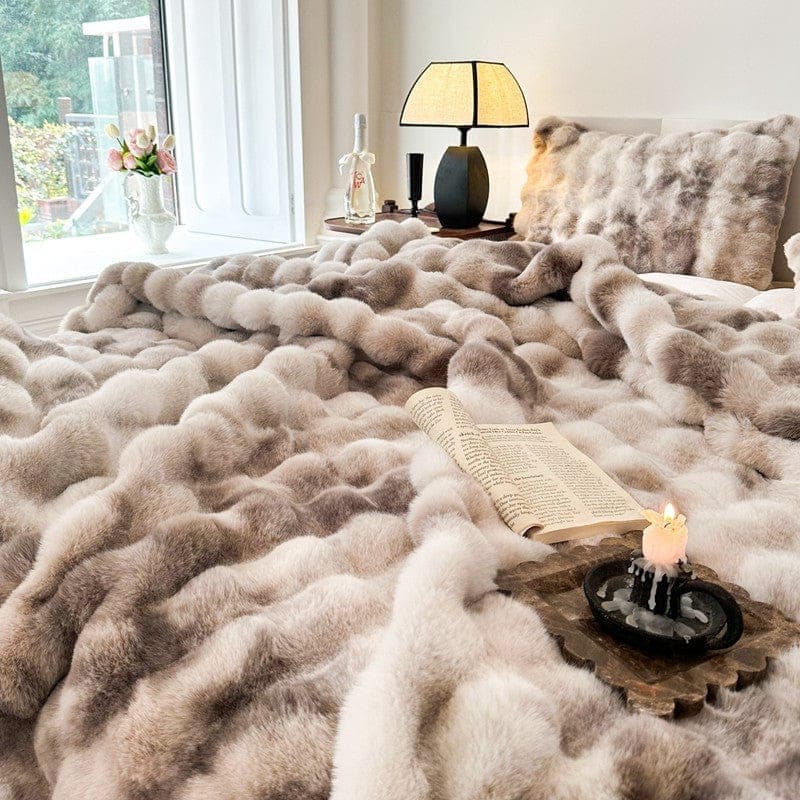 Tie Dye Rabbit Faux-Fur Blanket Throw — view 26