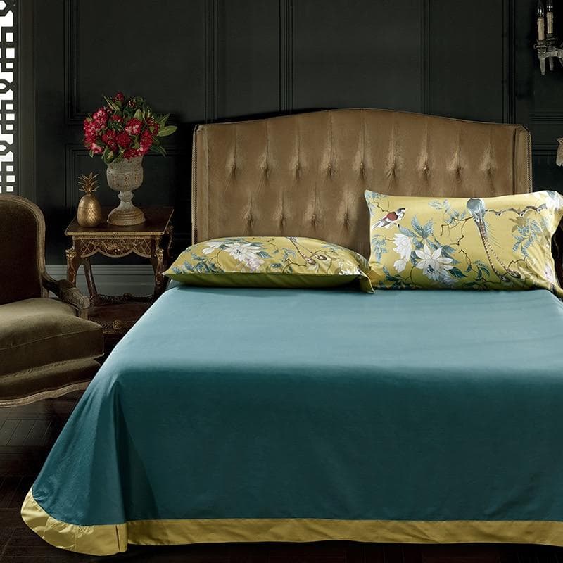Tranquility Yellow Pillowcase Set (Long-staple Sateen Cotton)
