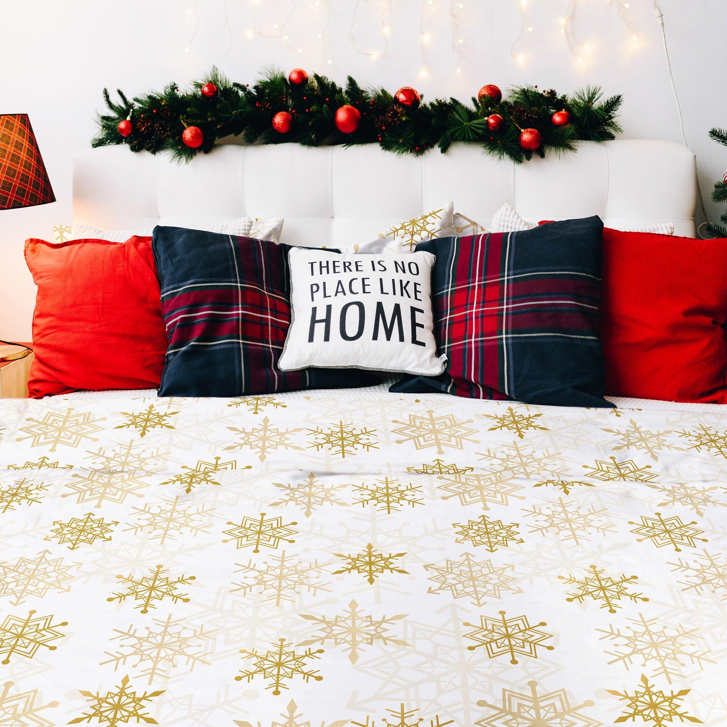 Winter Christmas Snowflakes Duvet Cover Set — view 2