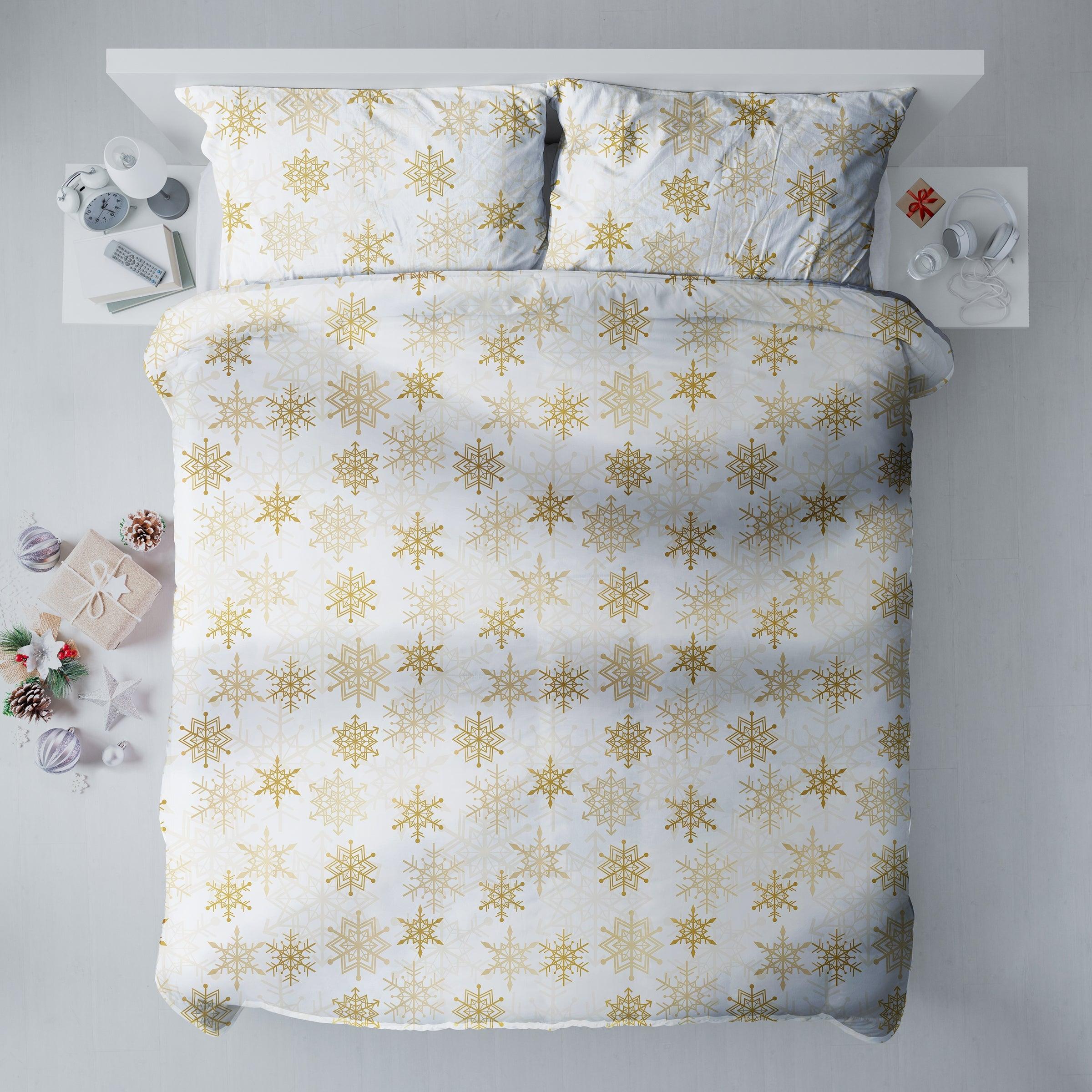 Winter Christmas Snowflakes Duvet Cover Set — view 4