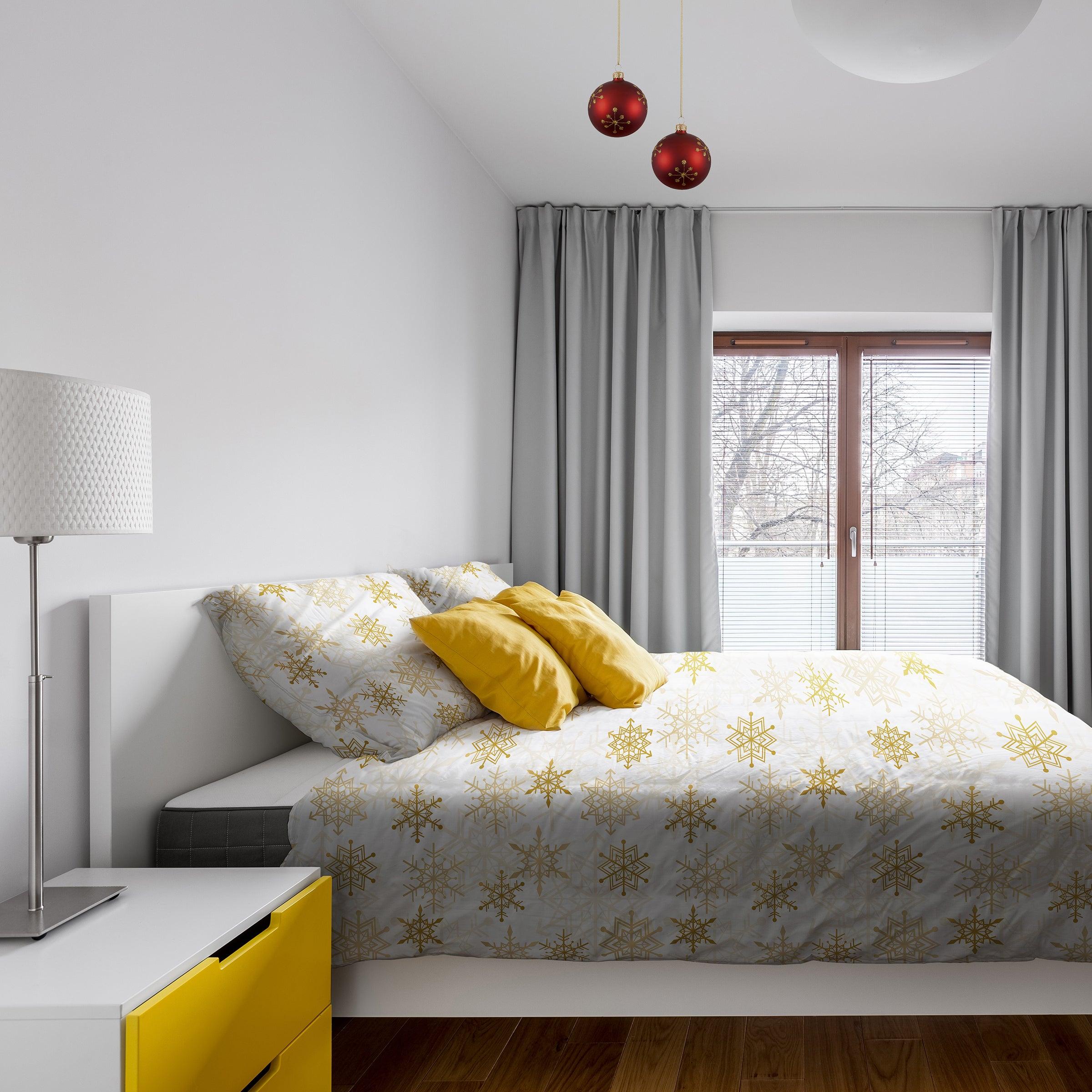 Winter Christmas Snowflakes Duvet Cover Set — view 5