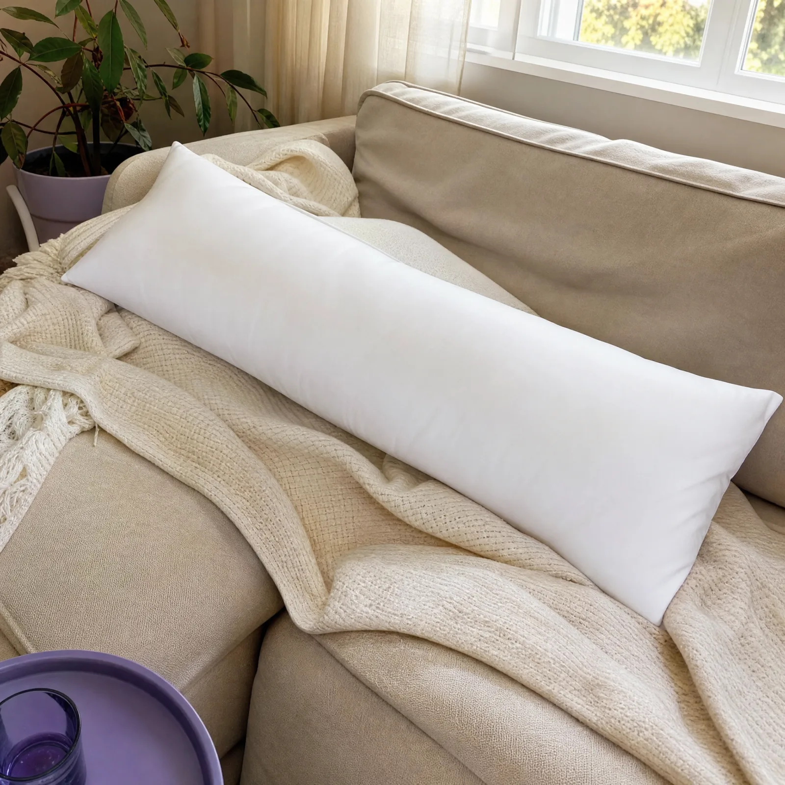 lumuwala hug pillow in a casual home setting